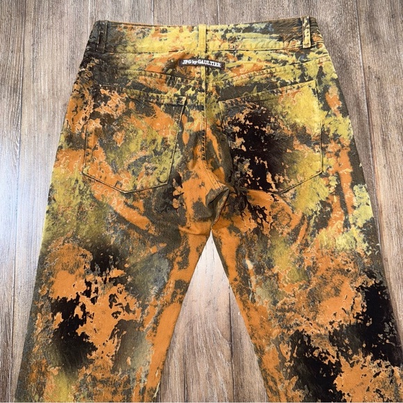 Vintage Jean Paul Gaultier Moss Camo Dead Stock Velvet Grunge Camo straight low - Picture 13 of 16